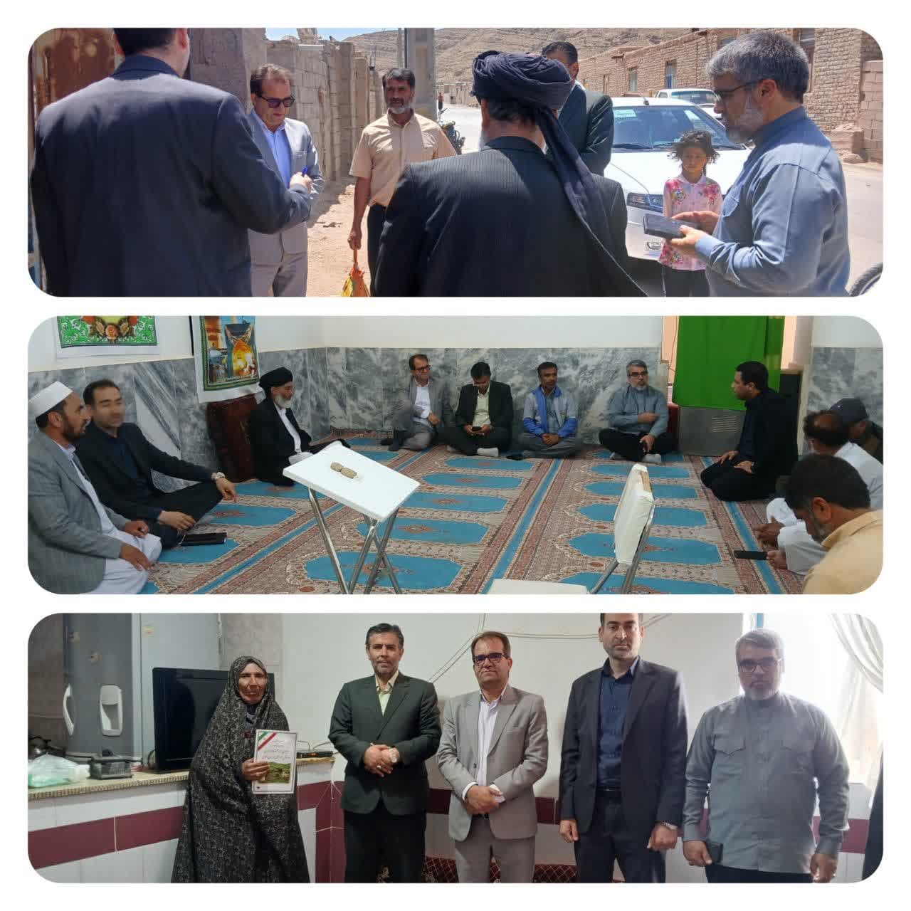 بازدید از خانواده های تحت حمایت در روستاهای عشایری شهرستان خواف؛ توزیع سبد کالا و ترویج پرداخت زکات